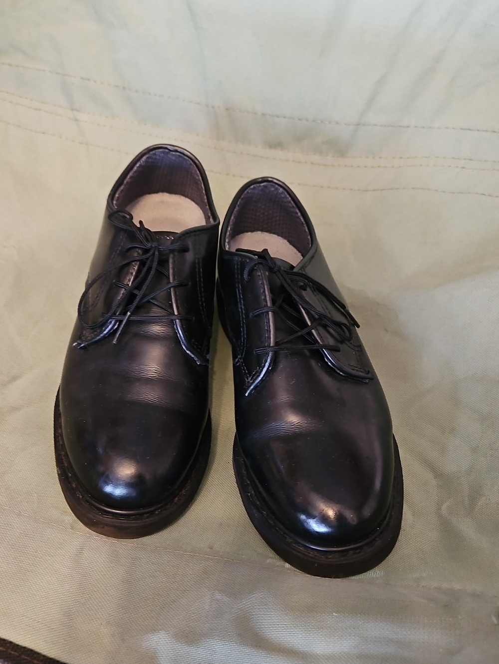 Kids Black Dress Lace-Up Shoes